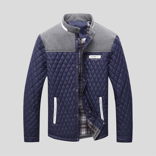 Quilted men's transition jacket with modern collar Amarae