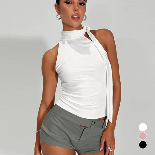 Ladies elegant top with feminine bow design Amarae