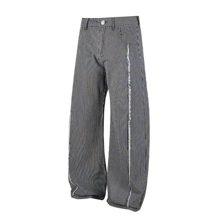 Women Wide Culotte Pants with High Waist, Pinstripe and Used Side Seam Amarae