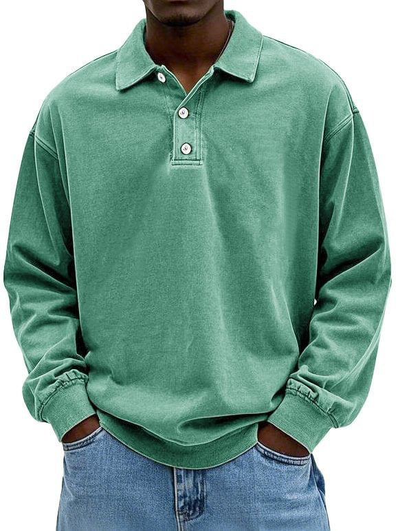 Men's polo t-shirt with button placket and relaxed fit Lune London