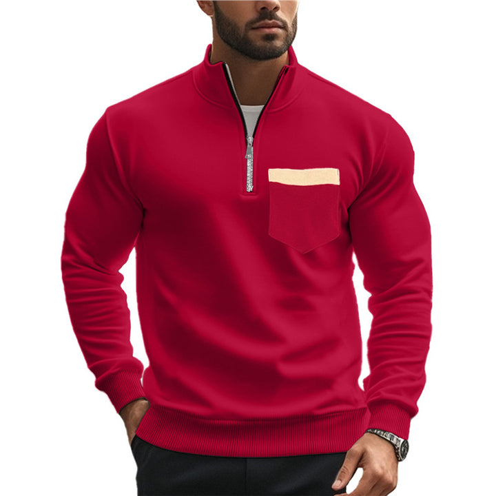 Men's sweatshirt with zipper and chest pocket Lune London