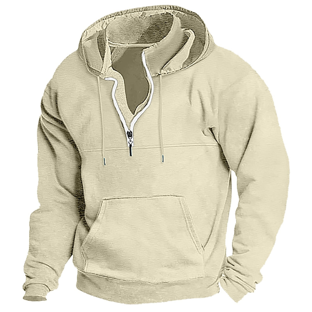 Comfortable hooded sweatshirt for men with full zip Amarae