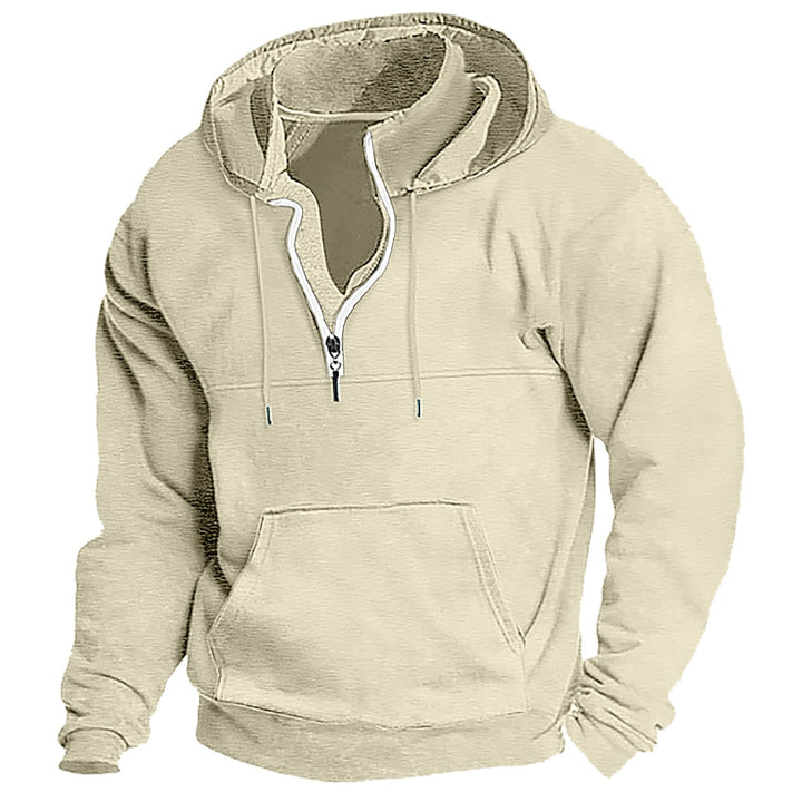 Comfortable hooded sweatshirt for men with full zip Amarae
