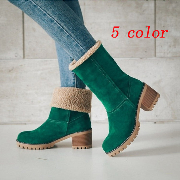 Warm shaft boots for women with a playful pleat design Lune London