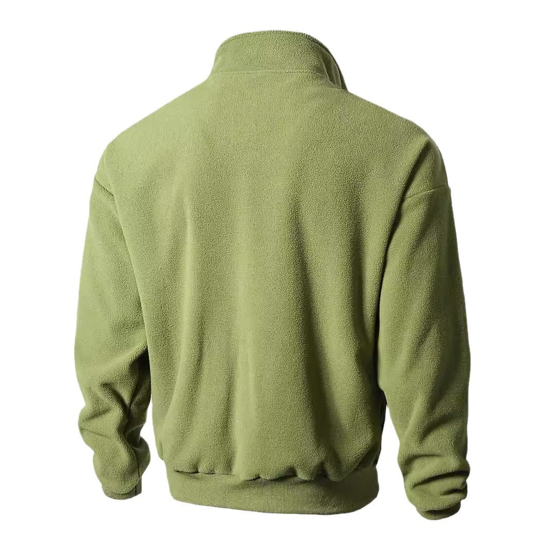 Fleece jacket for men with high collar and zipper Lune London