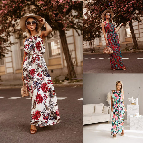 Chic Floral Print Maxi Dress