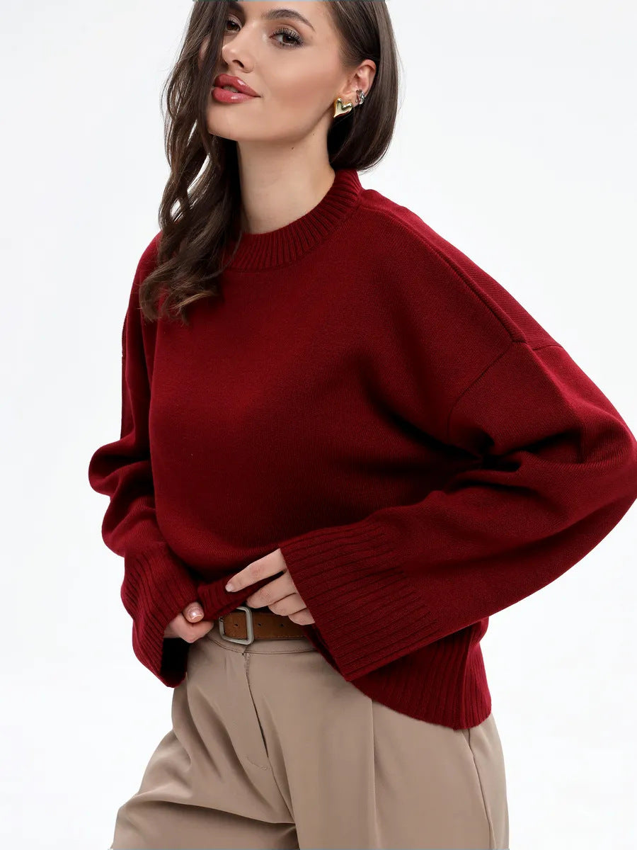 Ladies oversized sweater in casual chic style