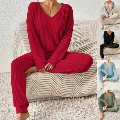 Amarae Women's Ribbed Knit Loungewear Set