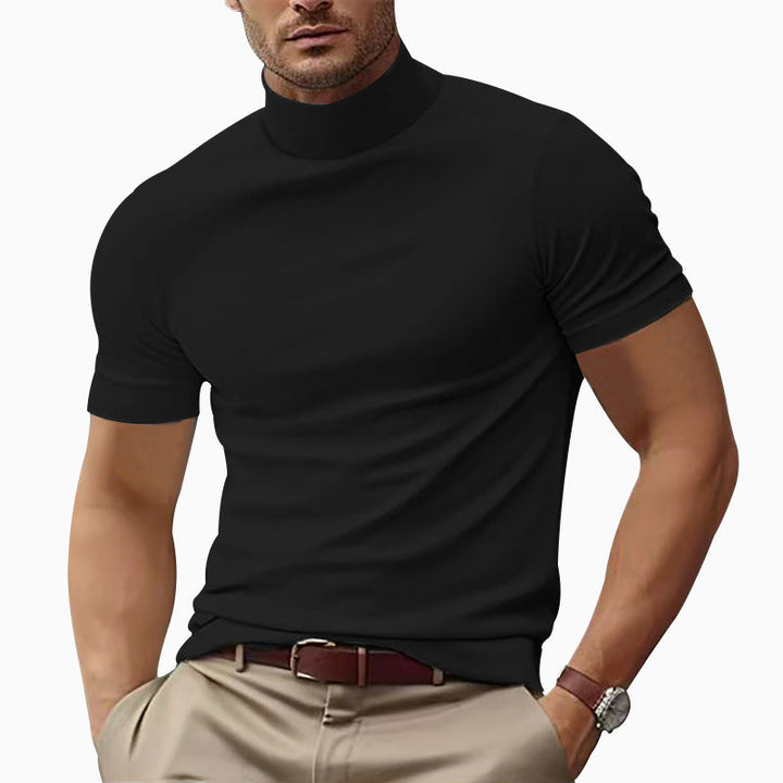 Men's Short Sleeve Turtleneck T-Shirt Lune London