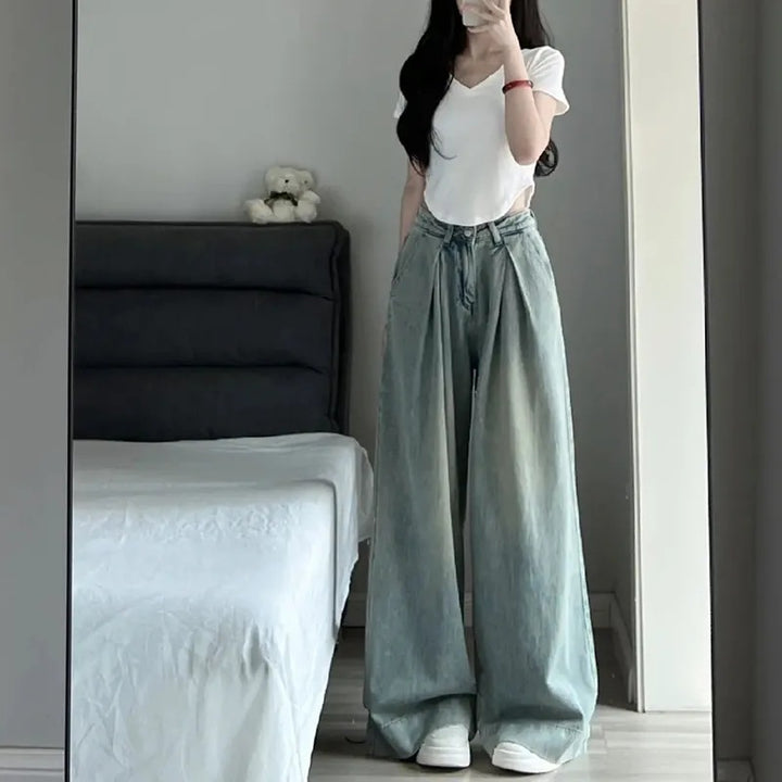 Jean à taille haute ample pour femmes Chic & Stil