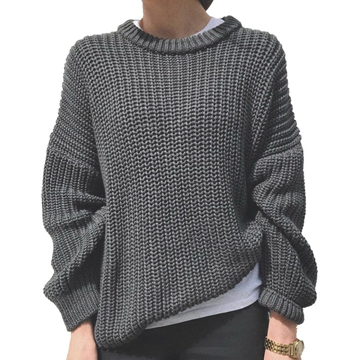 Chunky knit sweater for women with a relaxed fit and voluminous sleeves Lune London