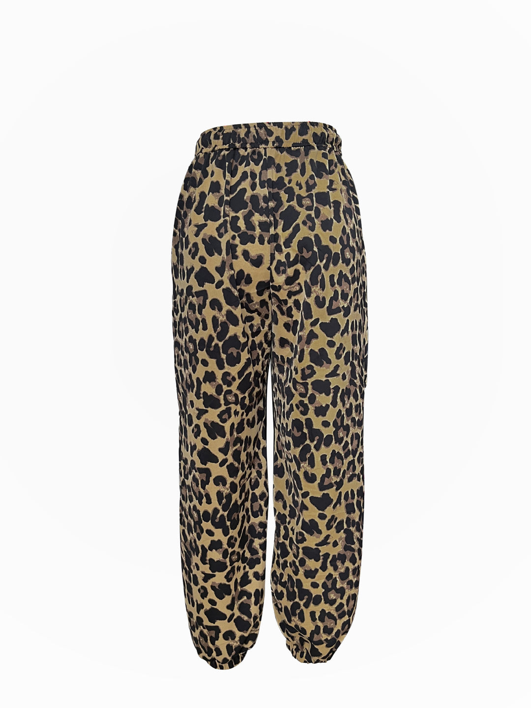 Casual leopard print pants for women with elastic waistband Lune London