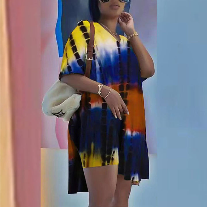 Casual summer dress for women with unique batik design Lune London