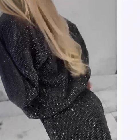 Lune London sparkling fleece loungewear set for women
