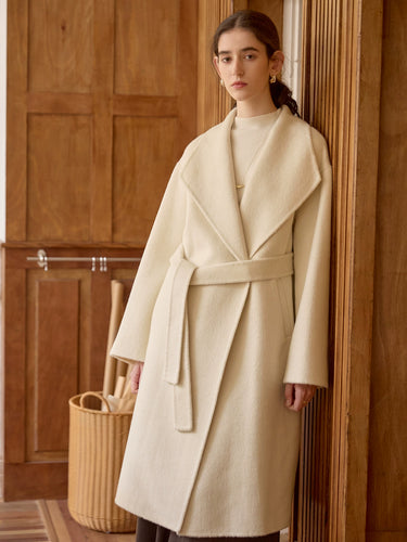 Amarae | Plus Size Long Coat Minimalist Wrap Design