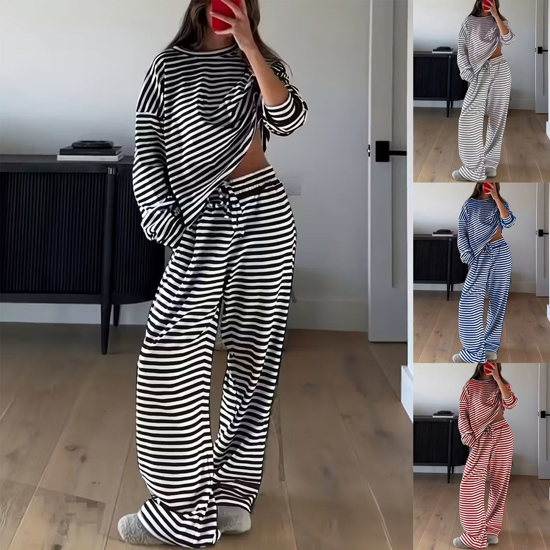 Ensemble de loisirs rayé élégant pour femmes Chic & Stil