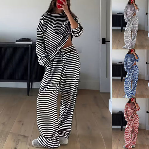 Ensemble de loisirs rayé élégant pour femmes Chic & Stil
