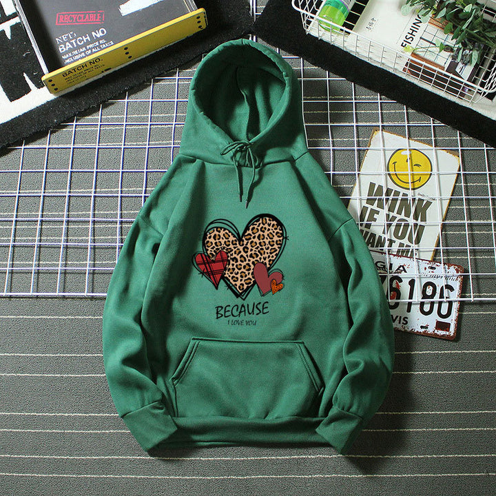 Ladies hoodie with playful heart pattern Chic & Stil