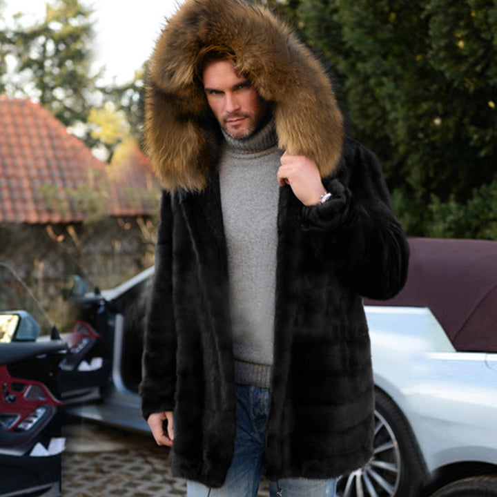 Luxury faux fur coat for men Lune London