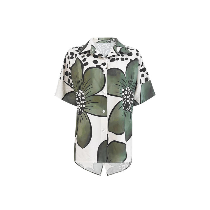 Lune London artistic floral tunic blouse for women