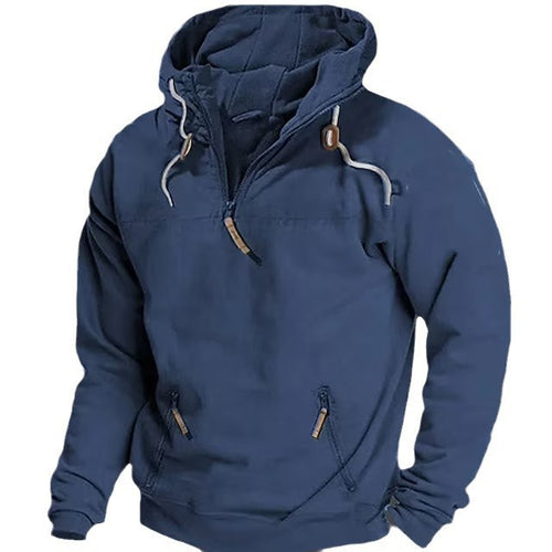 Windbreaker hoodie for men with practical pockets and eco-friendly material Amarae