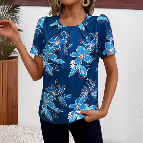 Ladies pleats floral pattern top Amarae