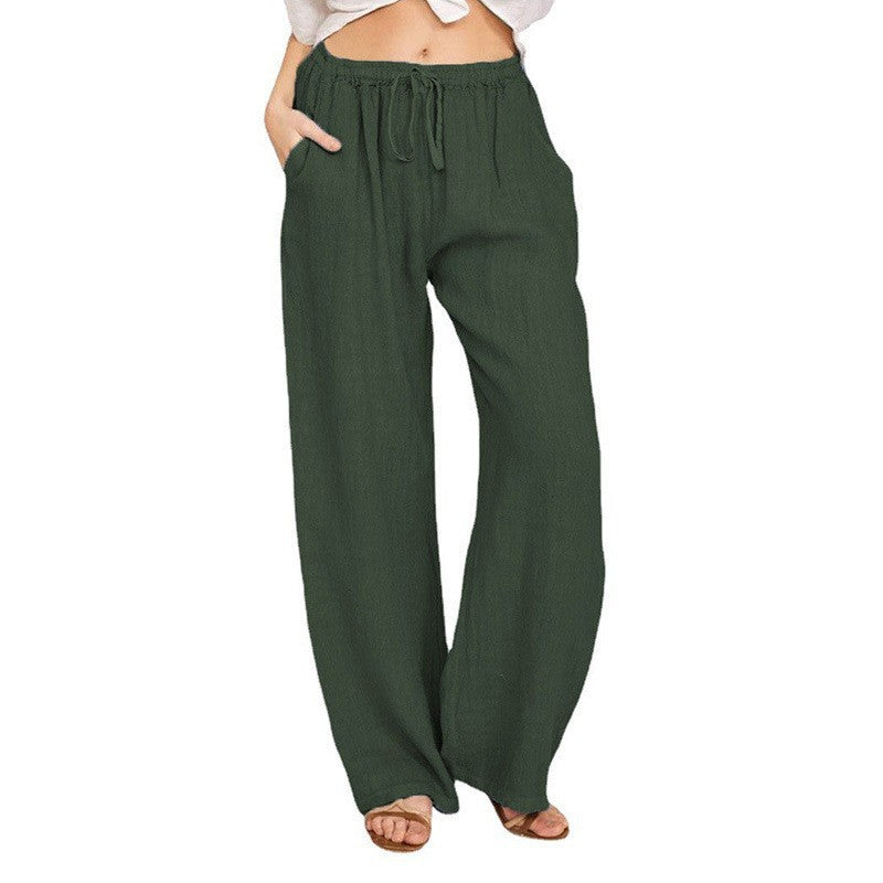 Wide linen trousers for ladies Lune London