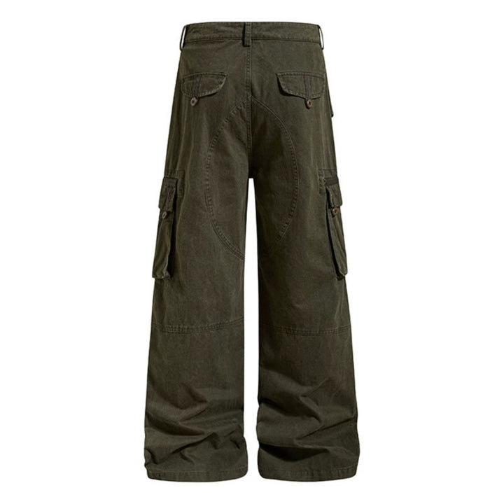 Women Wide Cargo Culotte Pants with High Waist and Multi-Pockets Amarae
