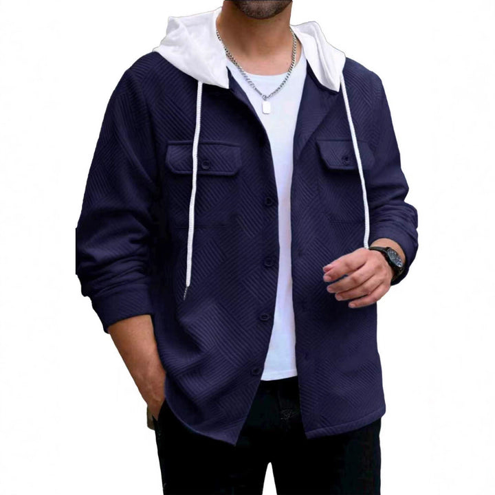 Casual shirt jacket for men with hood function and practical pockets Lune London