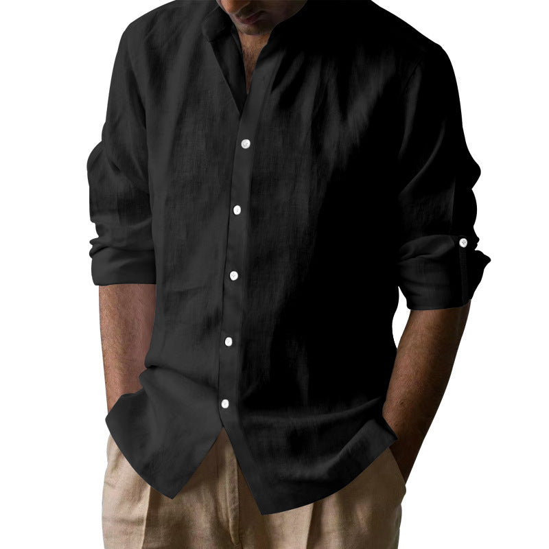 Casual long sleeve shirt for men in modern style with chic button design