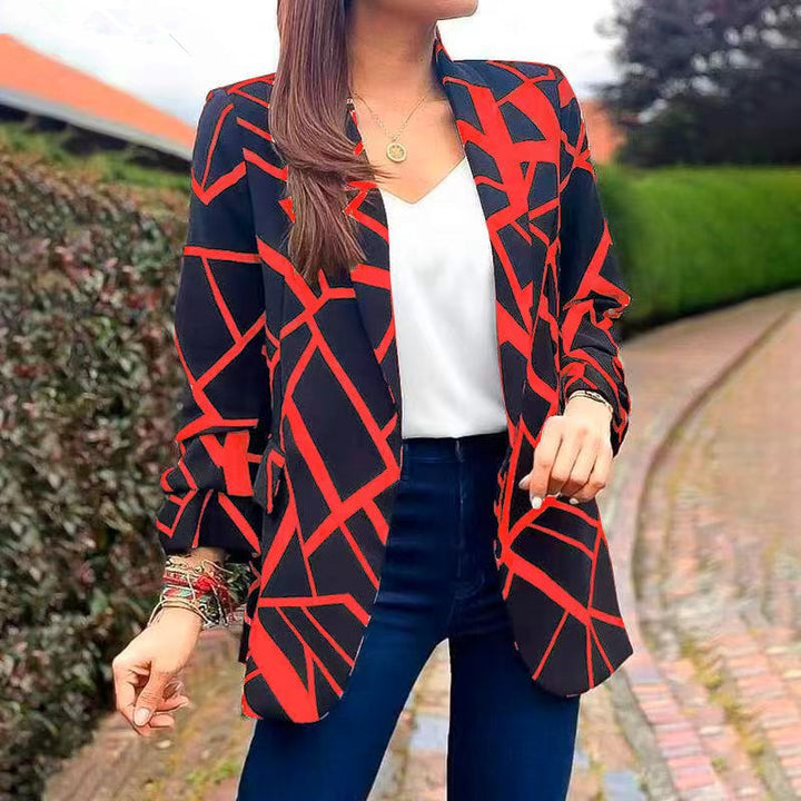 Women's jacket with a modern geometric pattern and a relaxed fit Lune London