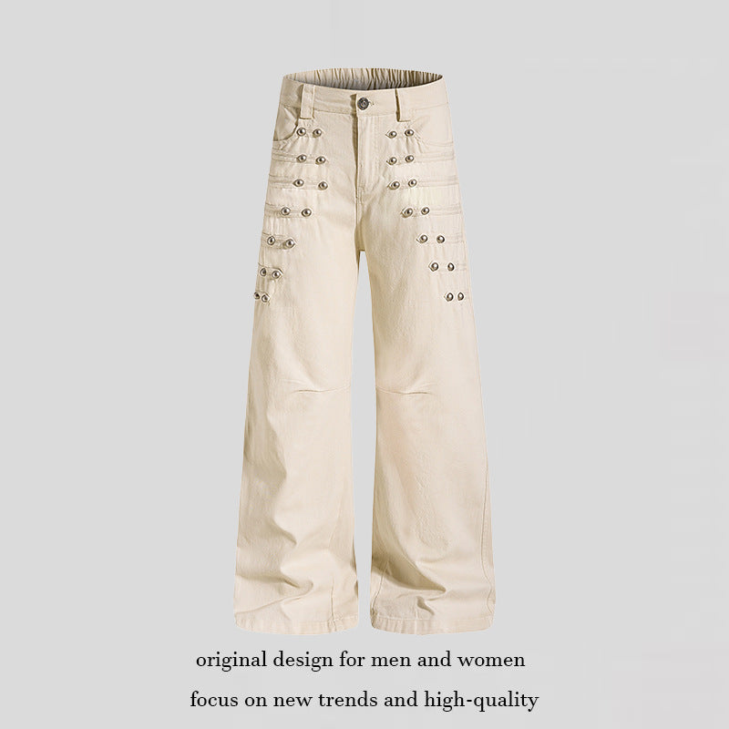 Women High-waisted Wide Culotte Pants with Grommet Detail Amarae