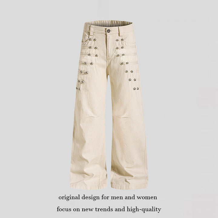 Women High-waisted Wide Culotte Pants with Grommet Detail Amarae