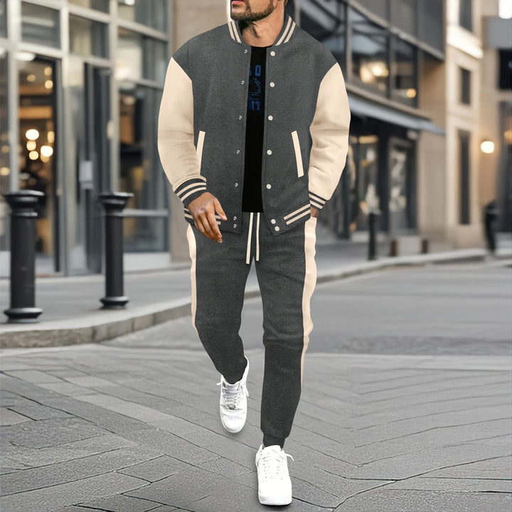 Elegant leisure set for men with a modern bomber jacket design and comfortable jogger pants Lune London