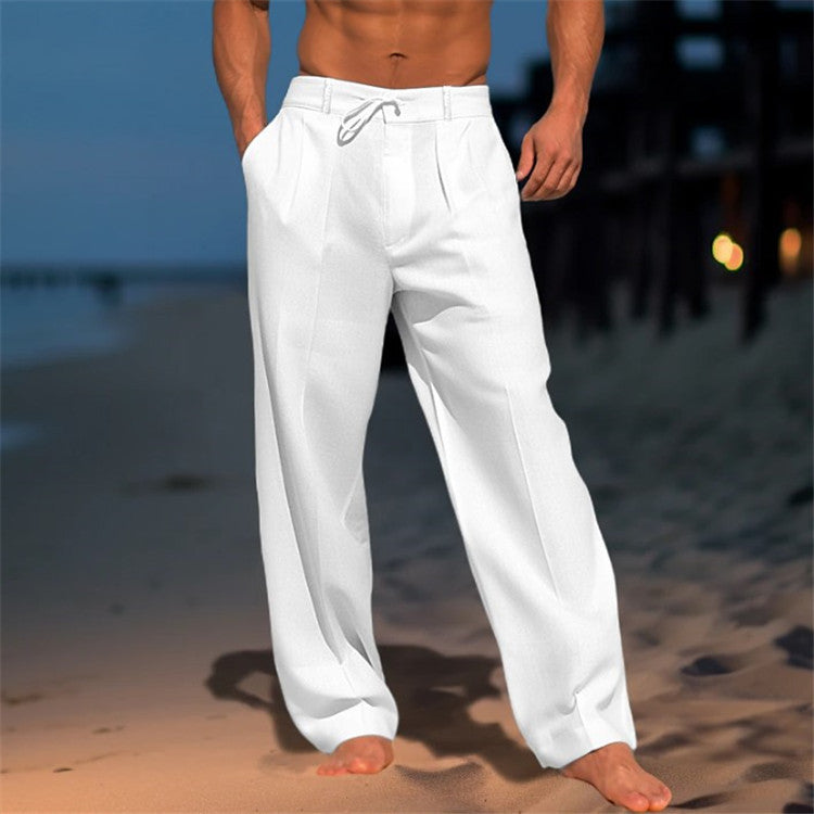 Men's leisure pants with elastic waist and practical pockets Lune London
