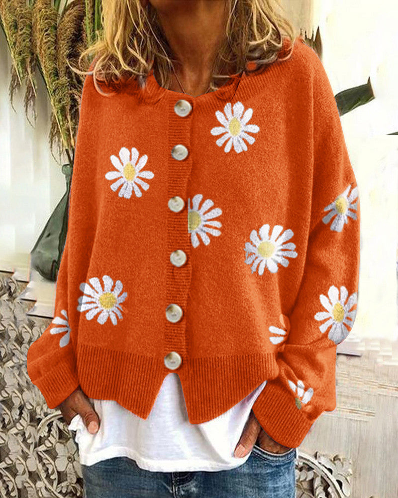 Women's Casual Gilet with Floral Print and Chic Button Details and Style
