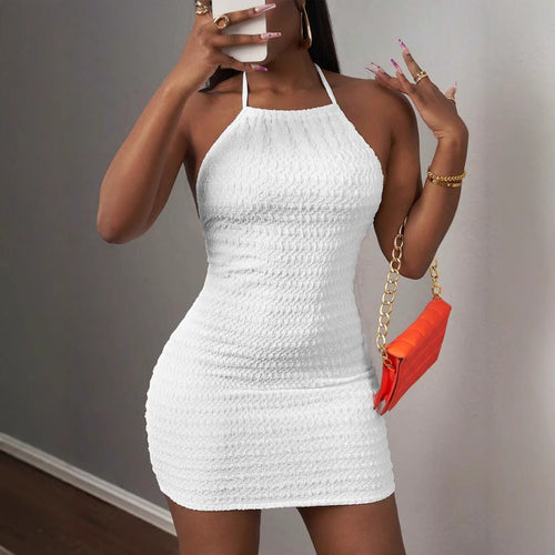 Ladies Halter Neck Bodycon Mini Dress Amarae