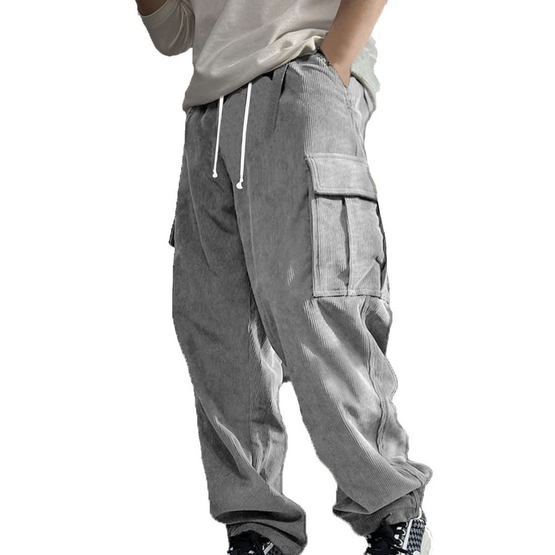 Men's Casual Cargo Pants with Soft Cord Material Lune London