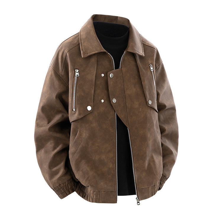 Trendy men's jacket with multifunctional zip pockets and elastic cuffs Lune London