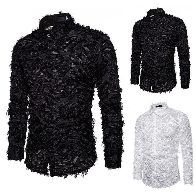 Fashionable men's shirt with textured design Lune London
