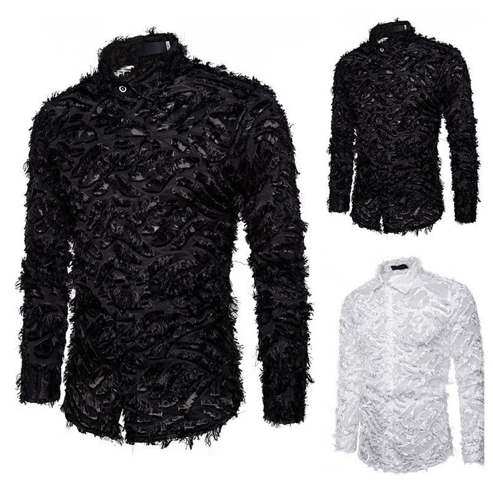 Fashionable men's shirt with textured design Lune London