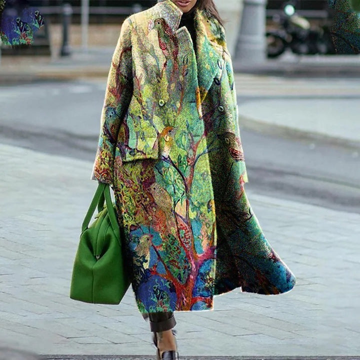Elegant floral coat for women in soft fabric and trendy design Lune London