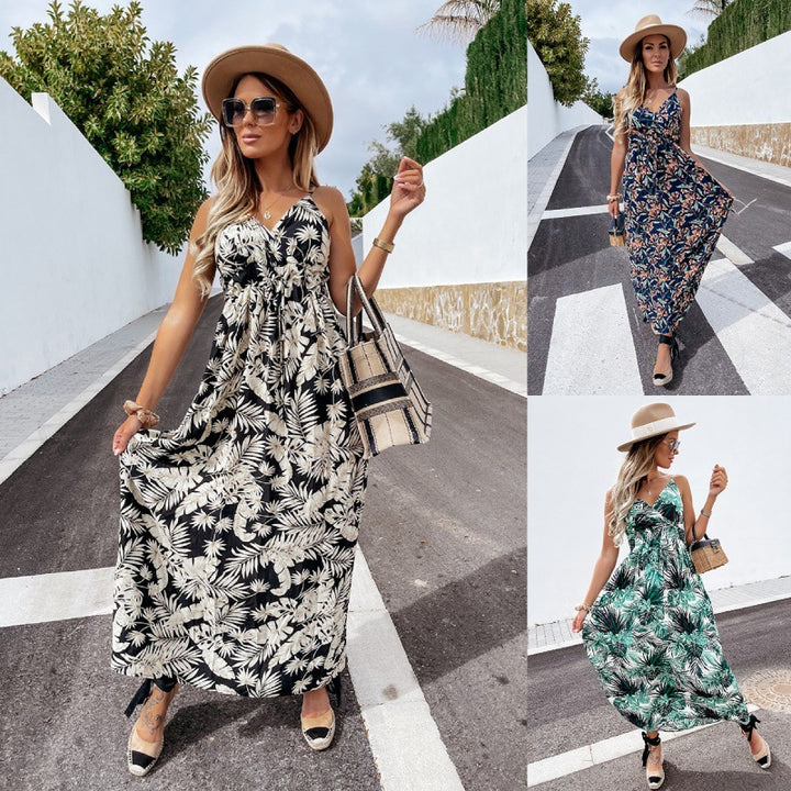 Chic and Stylish Women's Bohemian Tropical Maxi Dress