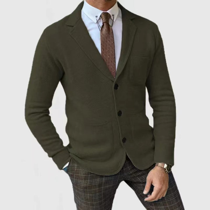 Knitted blazer for men with large pockets and modern cut Lune London