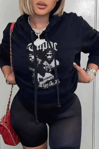 Urban hoodie for women with creative graphic print and comfortable side pockets Amarae
