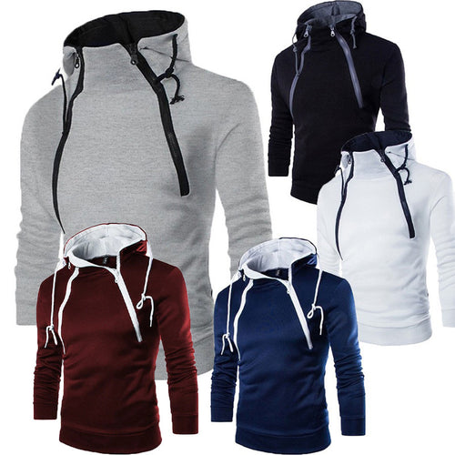 Modern men's hoodie with practical zipper Amarae