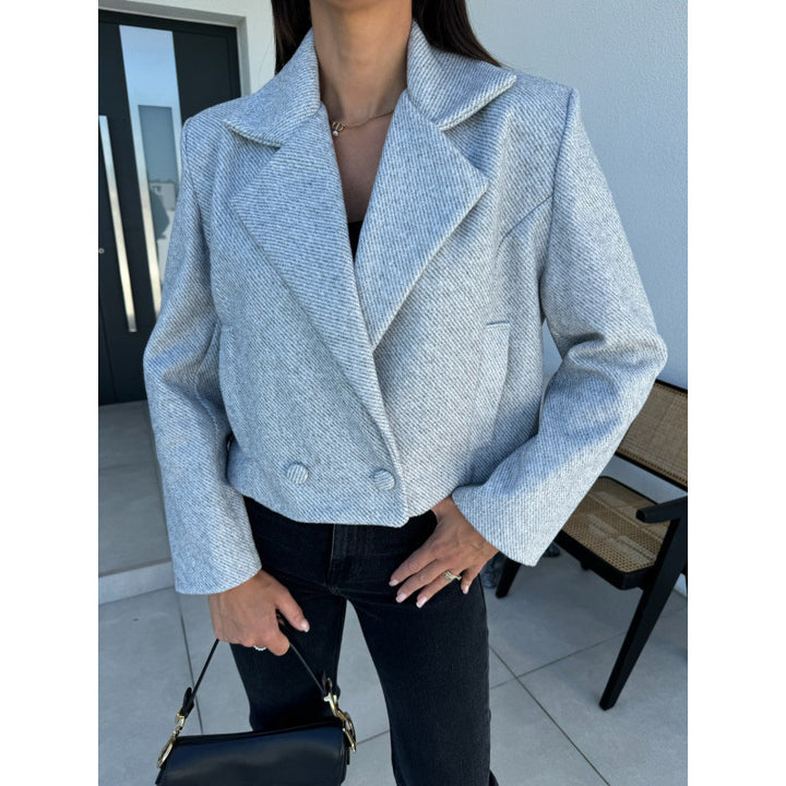 Cropped double-breasted blazer jacket for women Lune London
