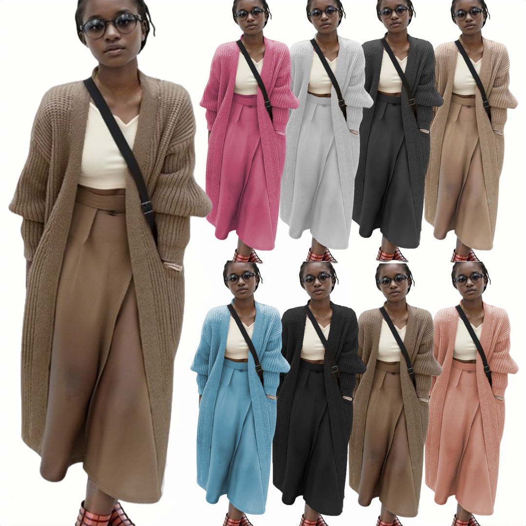 Knit coat for women with a relaxed fit and open sleeves Lune London