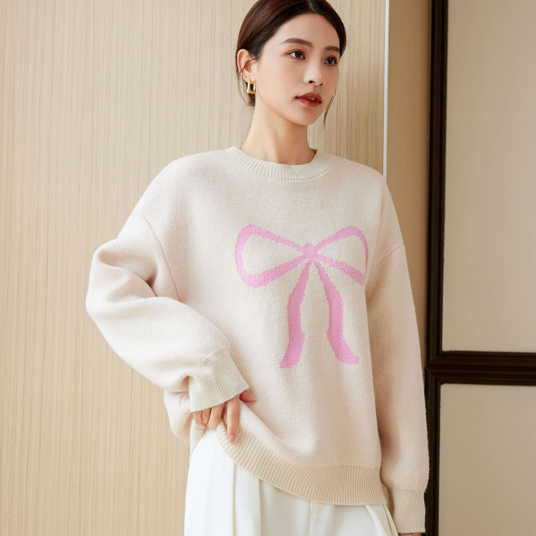 Sweatshirt Femme Surdimensionné avec Design de Nœud Moderne Chic & Stil