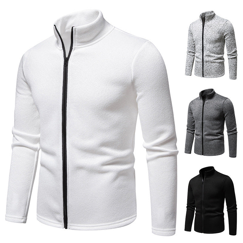 Men's fleece jacket with stand collar and full zip Lune London